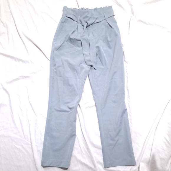 Street wear society | Pastel blue stretchy waist tie up women's pant - Picture 1 of 9